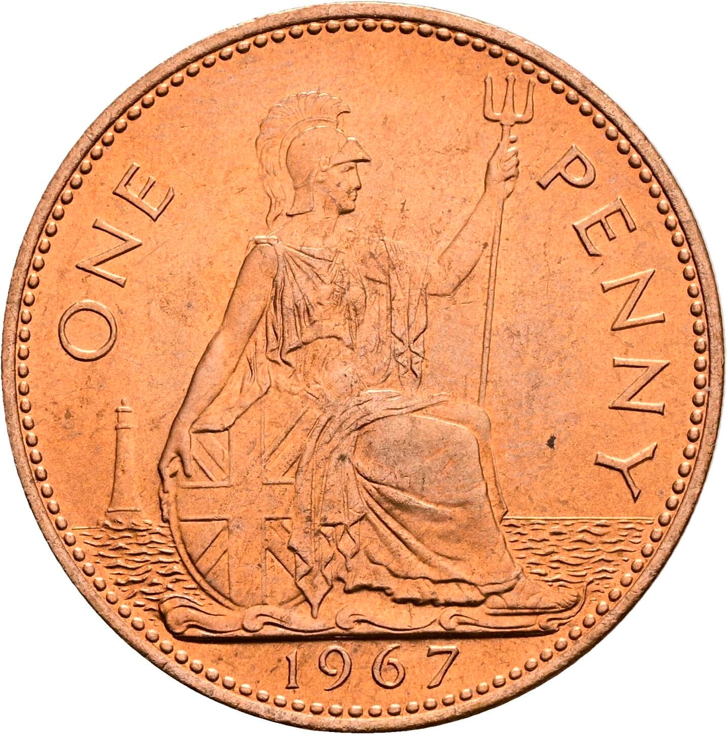 1 Penny Elisabeth II. 1952-2022 1967 – Rückseite
