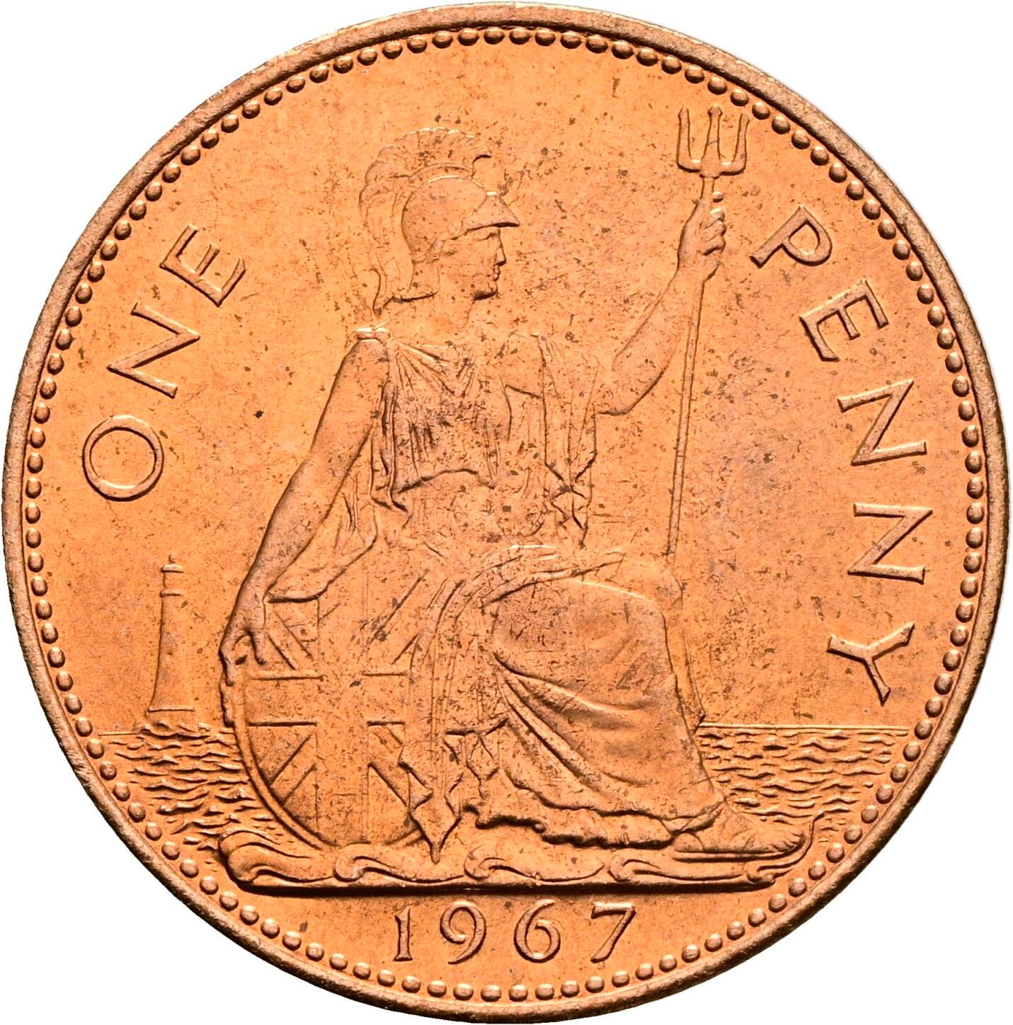 One Penny Elisabeth II. 1952-2022 1967 – Rückseite