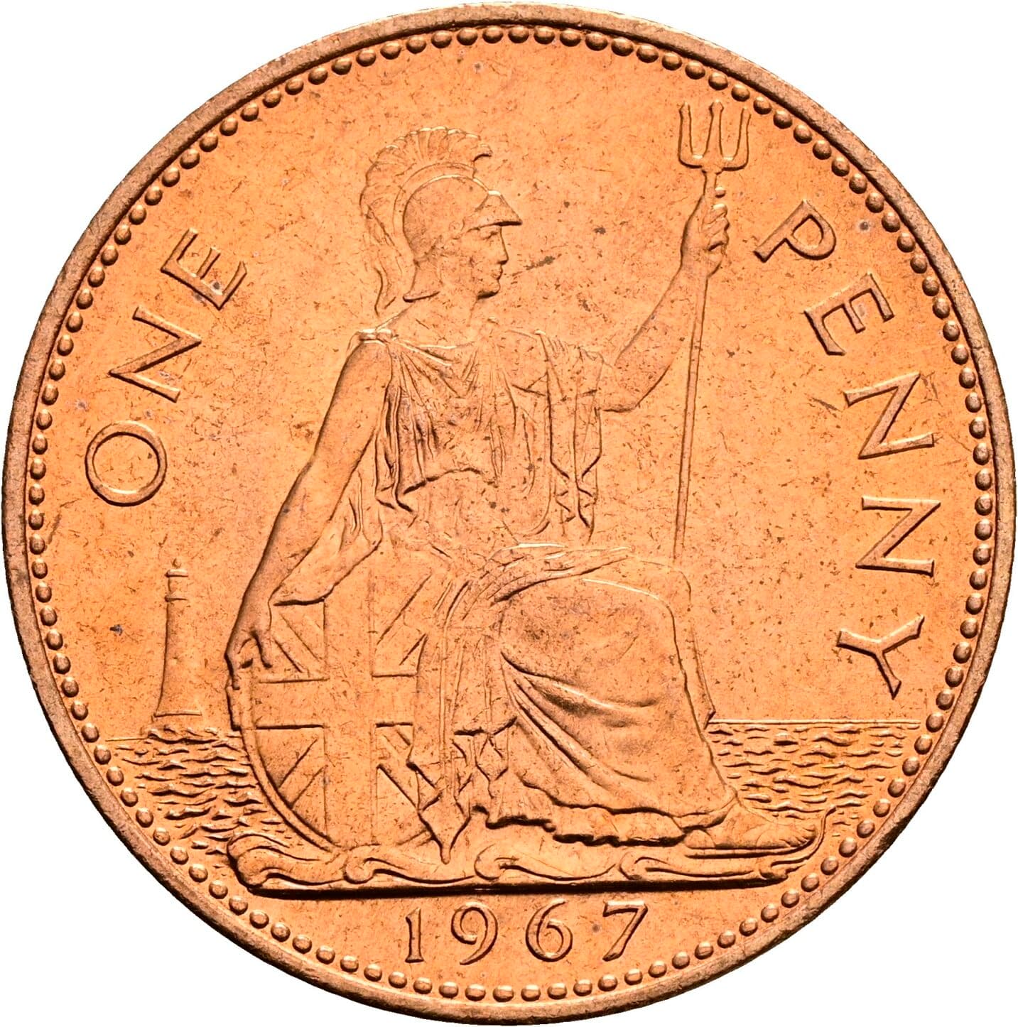 One Penny Elisabeth II. 1952-2022 1967 – Rückseite