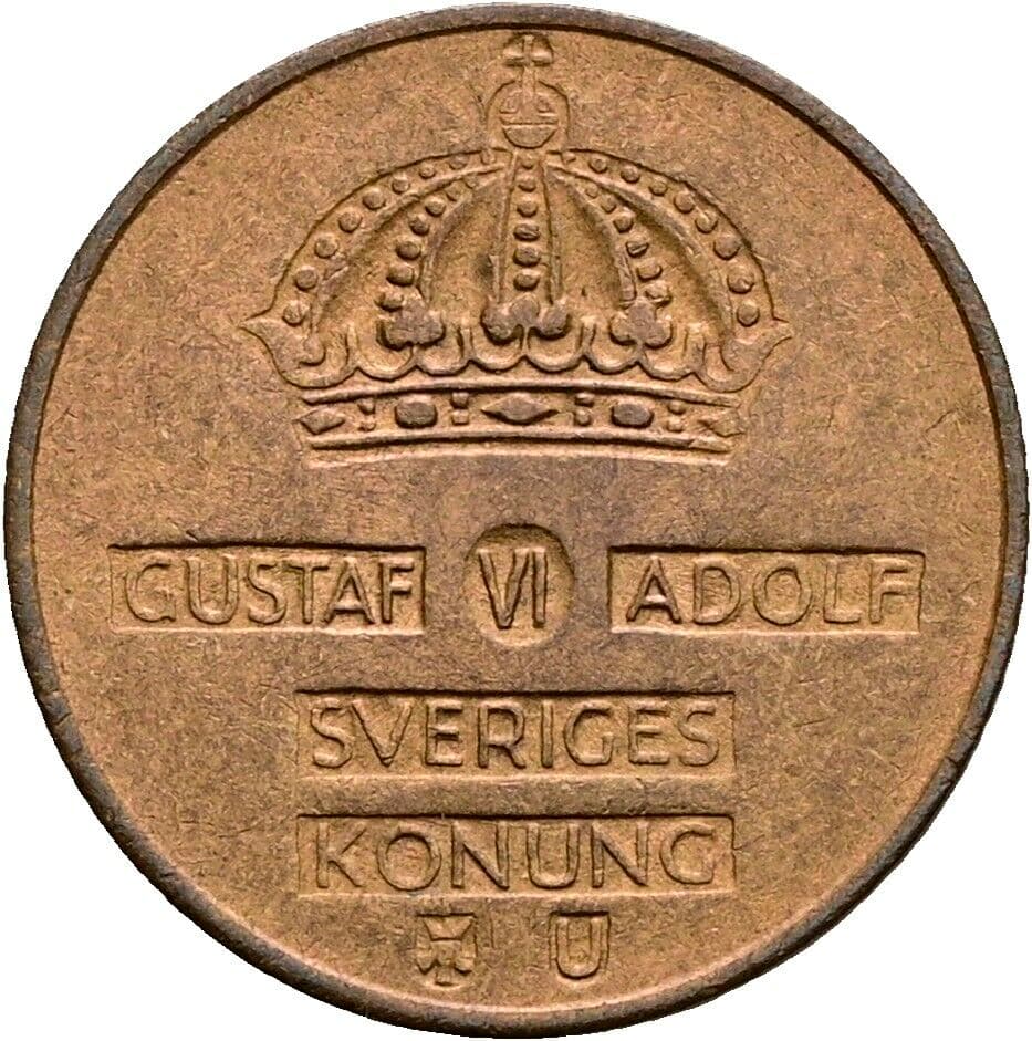 1 Öre Gustav VI. Adolf (1950-1973) 1970 – Rückseite
