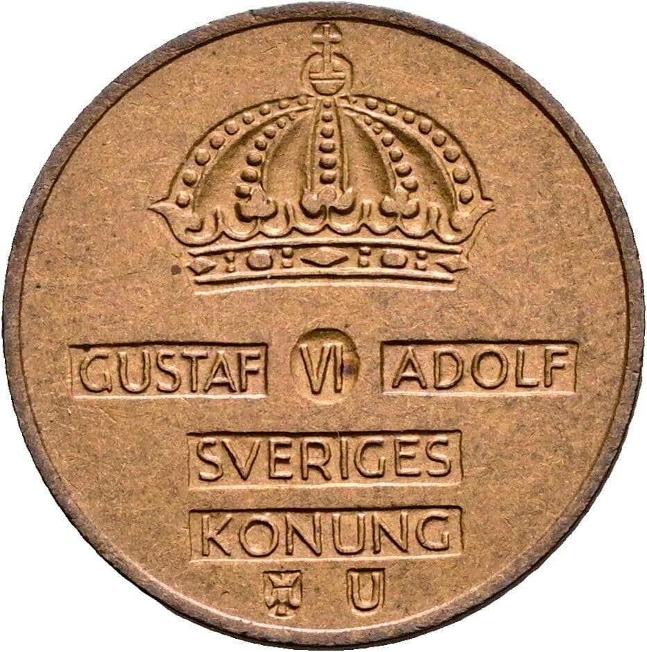 1 Öre Gustav VI. Adolf (1950-1973) 1970 – Rückseite
