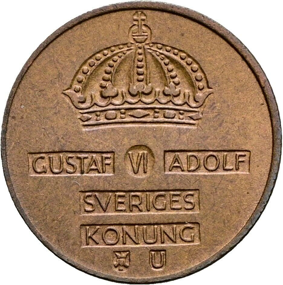 1 Öre Gustav VI. Adolf (1950-1973) 1969 – Rückseite