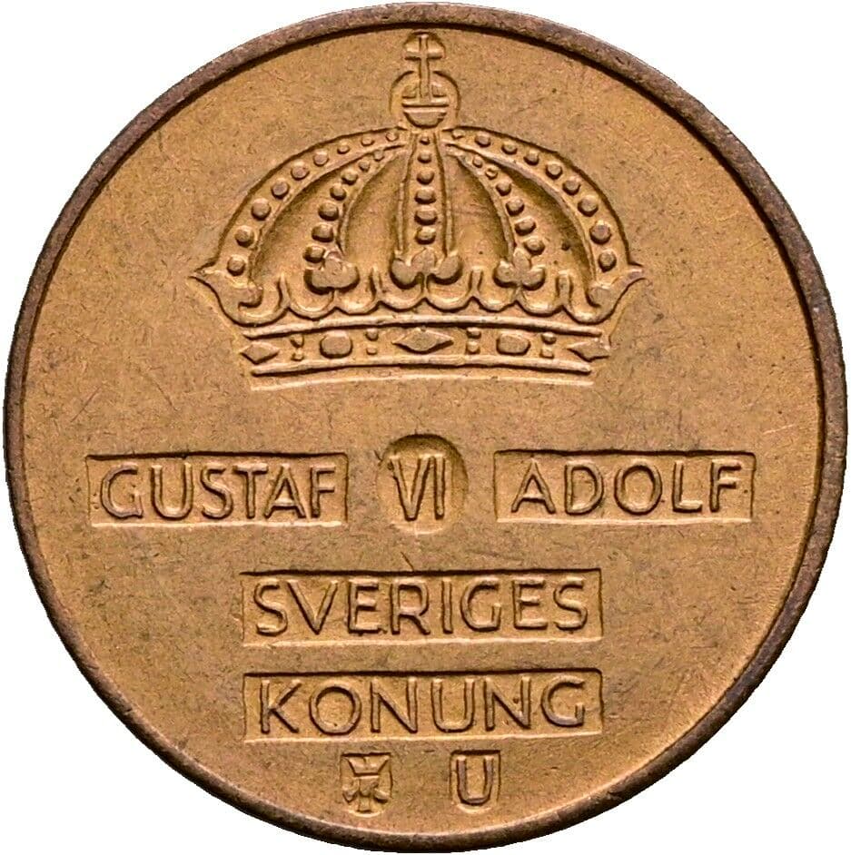 1 Öre Gustav VI. Adolf (1950-1973) 1966 – Rückseite