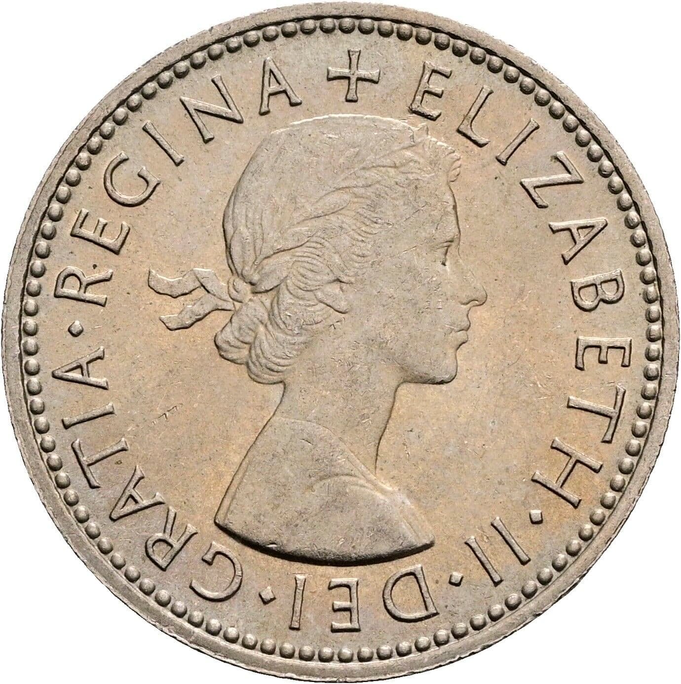 1 Shilling Elisabeth II. 1952-2022 1964 – Vorderseite