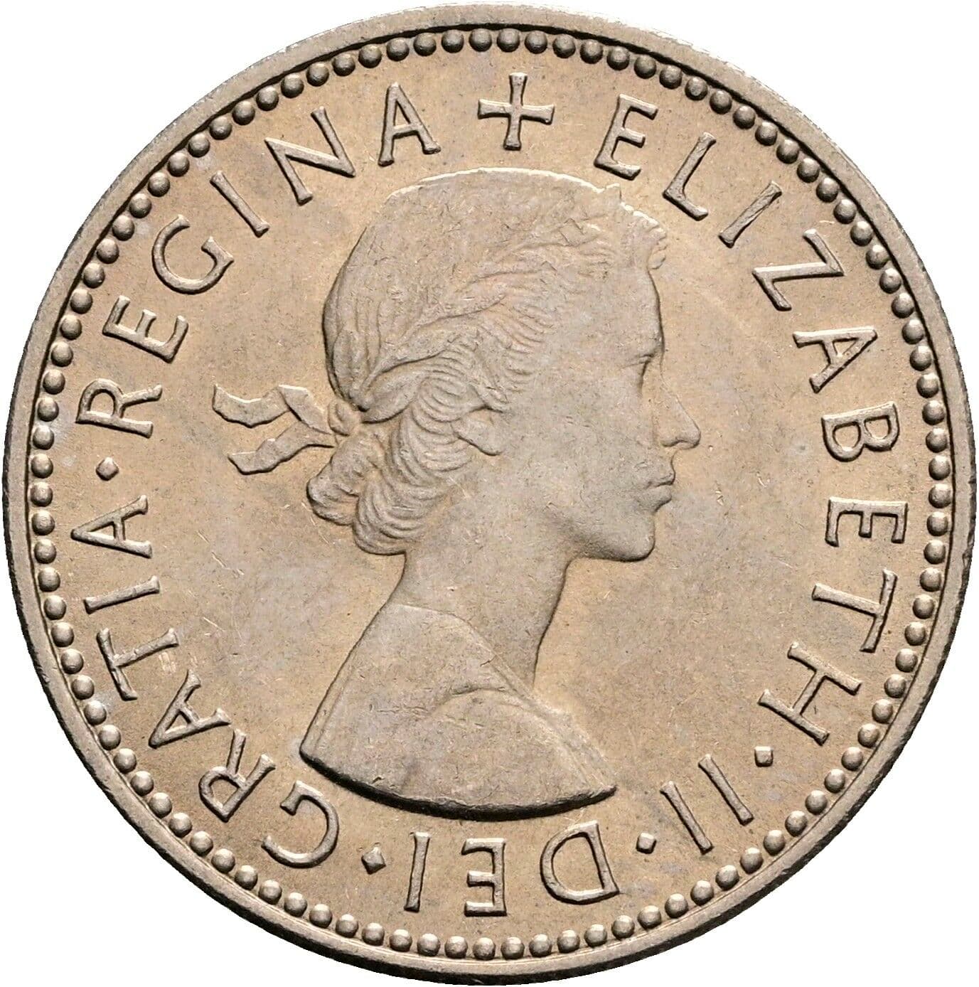 1 Shilling Elisabeth II. 1952-2022 1964 – Vorderseite