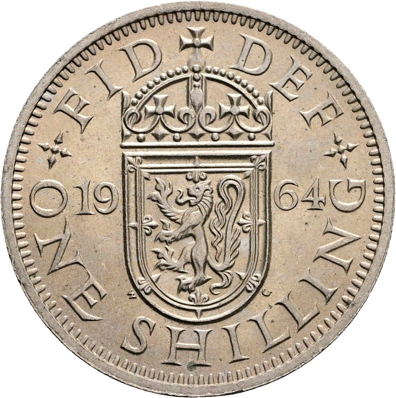 1 Shilling Elisabeth II. 1952-2022 1964 – Rückseite