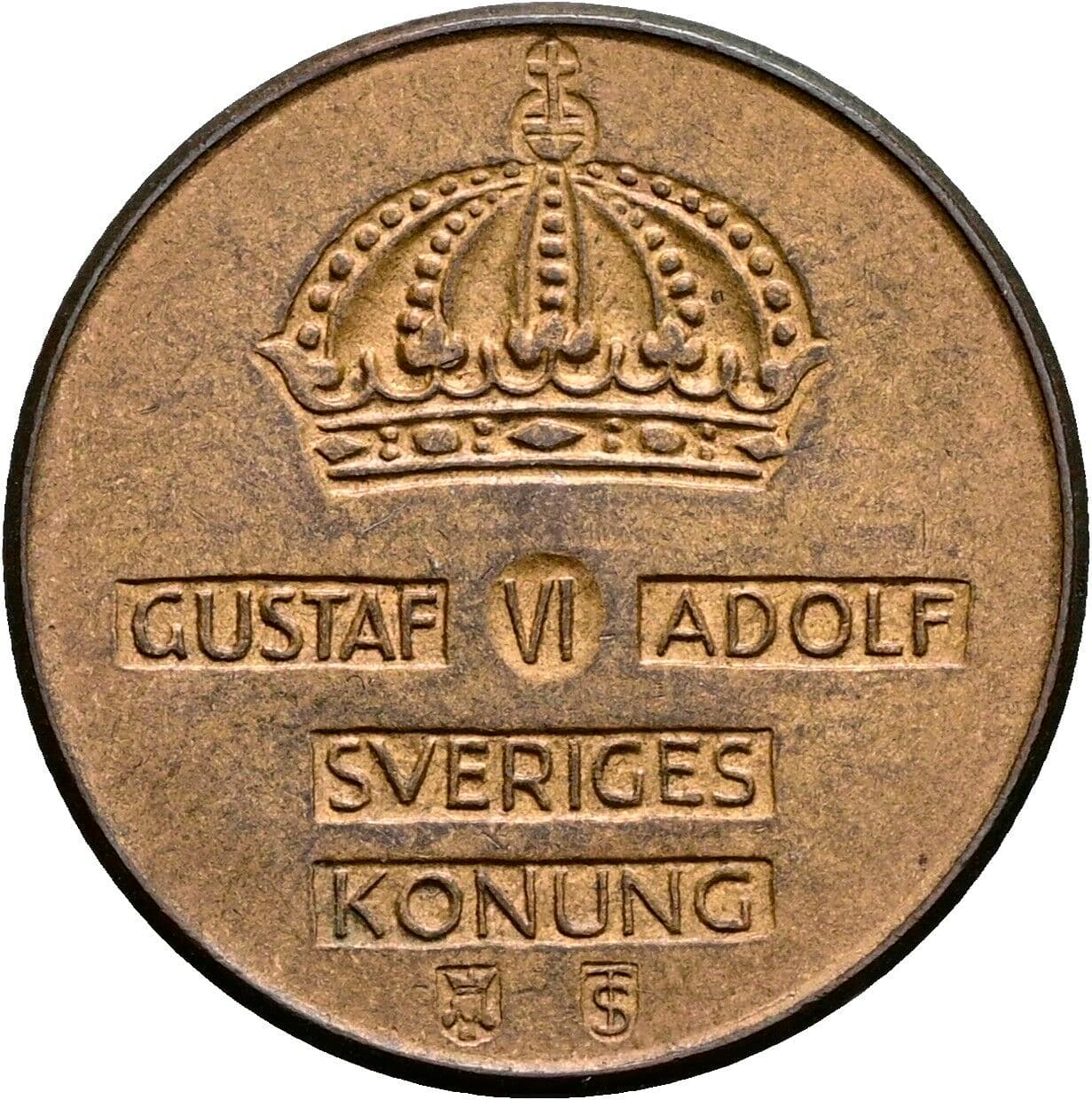 2 Öre Gustav VI. Adolf (1950-1973) 1956 – Rückseite
