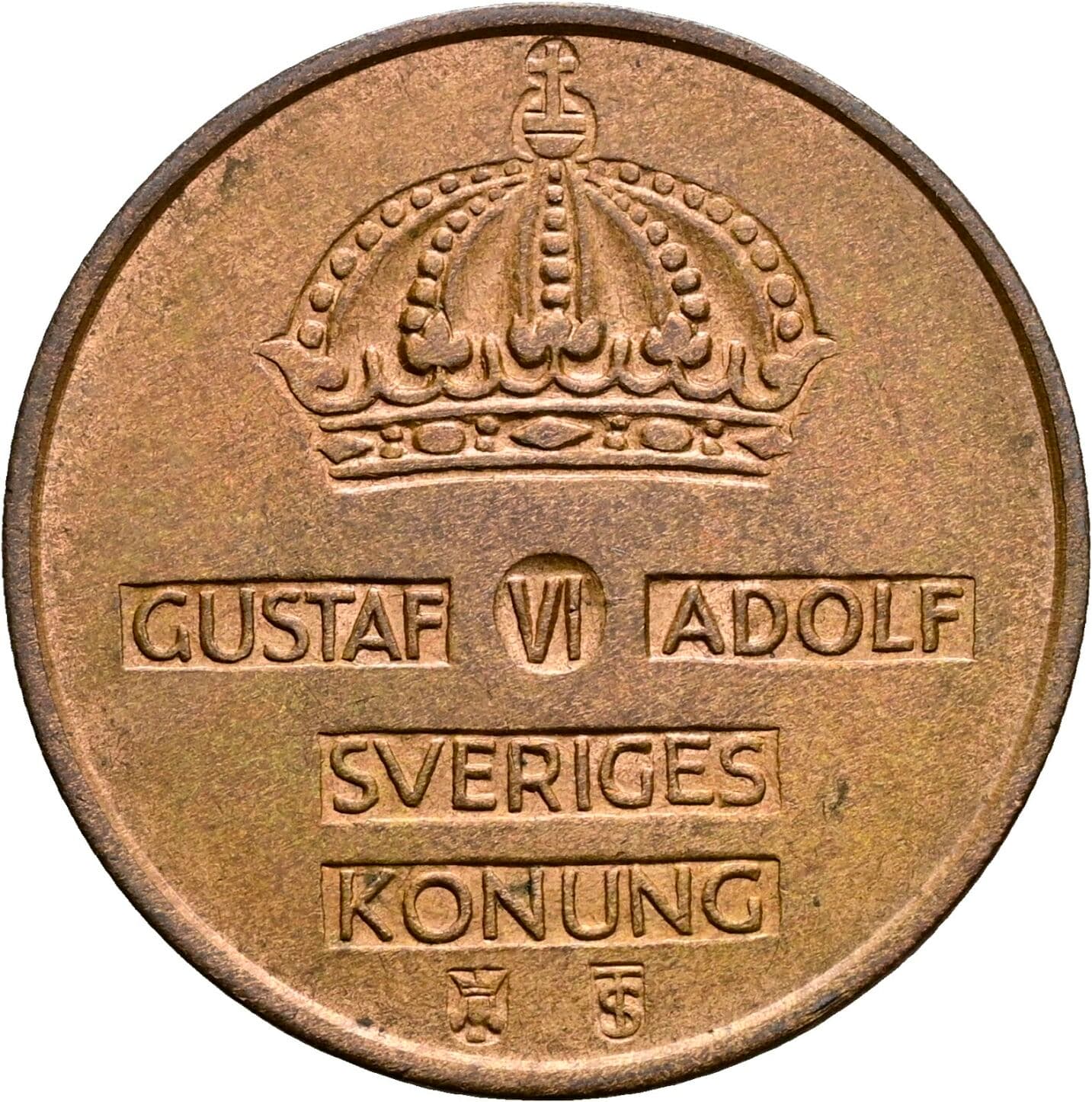 5 Öre Gustav VI. Adolf (1950-1973) 1957 – Rückseite
