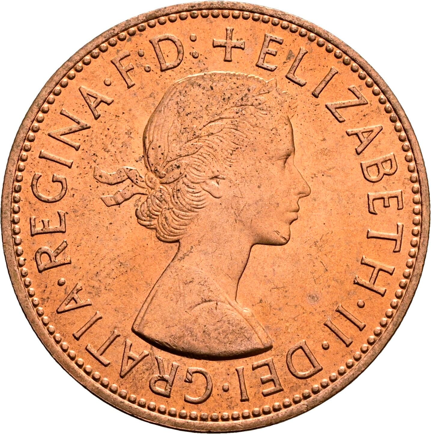 1 Penny Elisabeth II. 1952-2022 1967 – Vorderseite