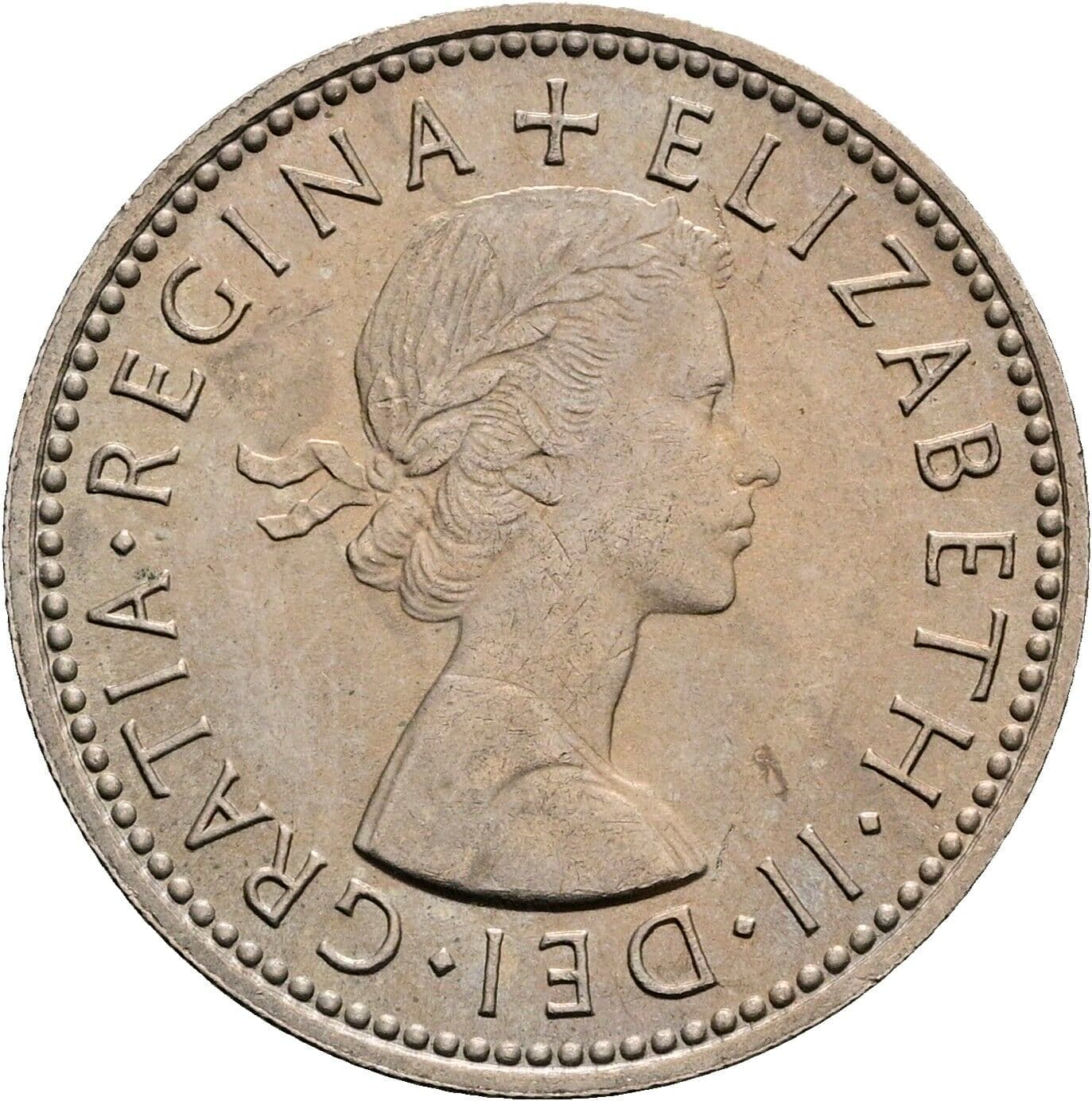 1 Shilling Elisabeth II. 1952-2022 1964 – Vorderseite