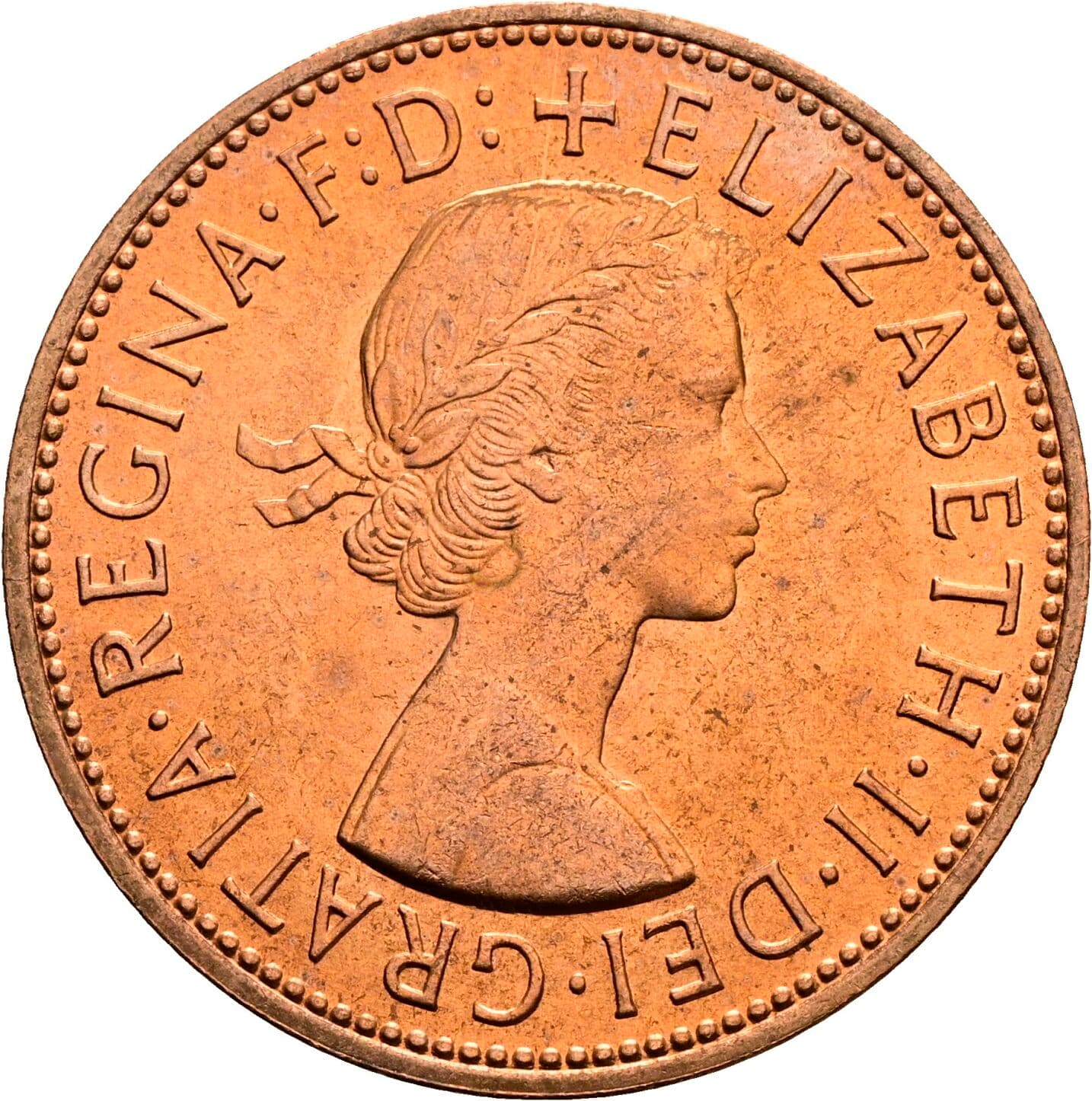 1 Penny Elisabeth II. 1952-2022 1967 – Vorderseite