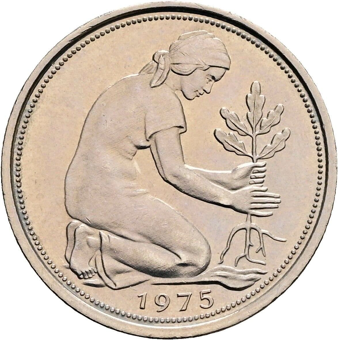 50 Pfennig 1975 G – Rückseite