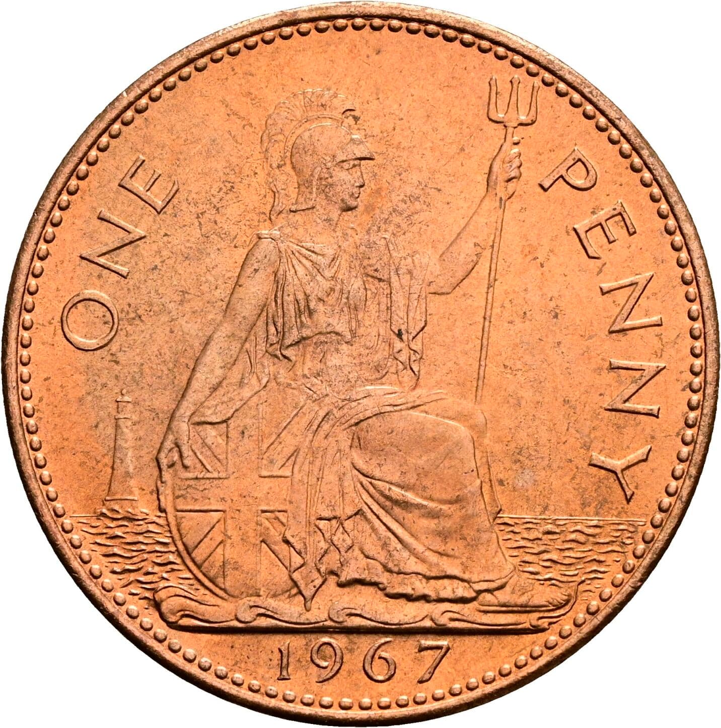 1 Penny Elisabeth II. 1952-2022 1967 – Rückseite