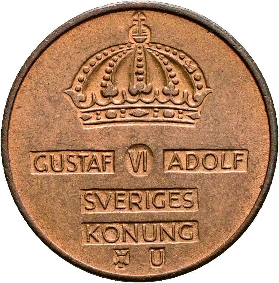 1 Öre Gustav VI. Adolf (1950-1973) 1967 – Rückseite