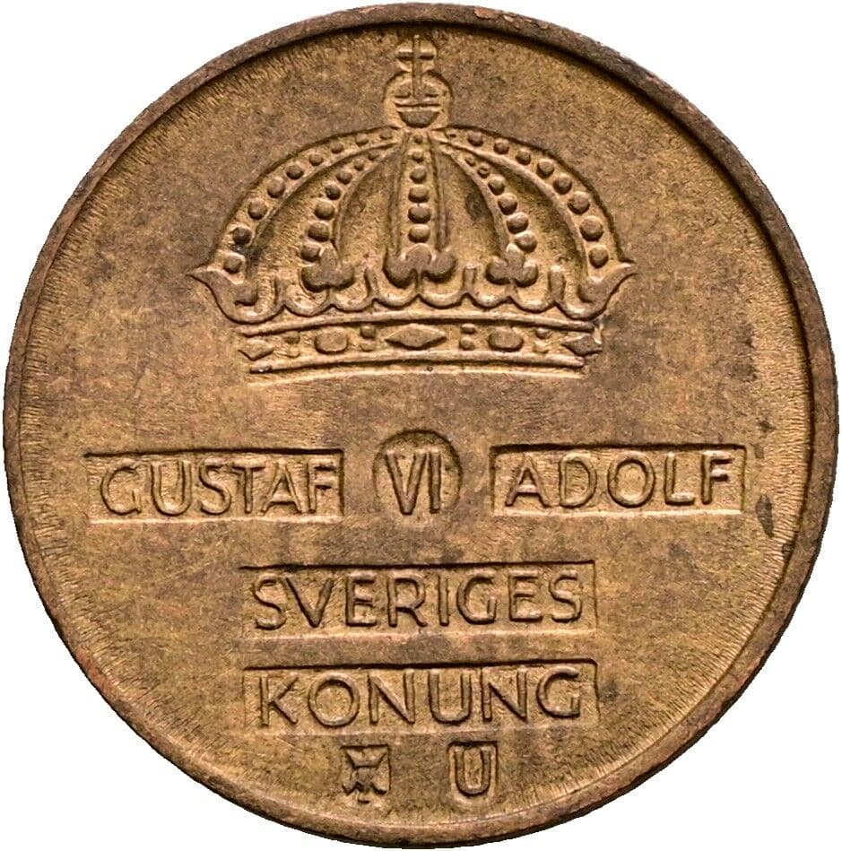 1 Öre Gustav VI. Adolf (1950-1973) 1968 – Rückseite