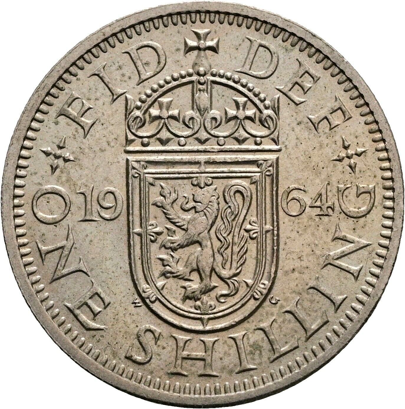 1 Shilling Elisabeth II. 1952-2022 1964 – Rückseite