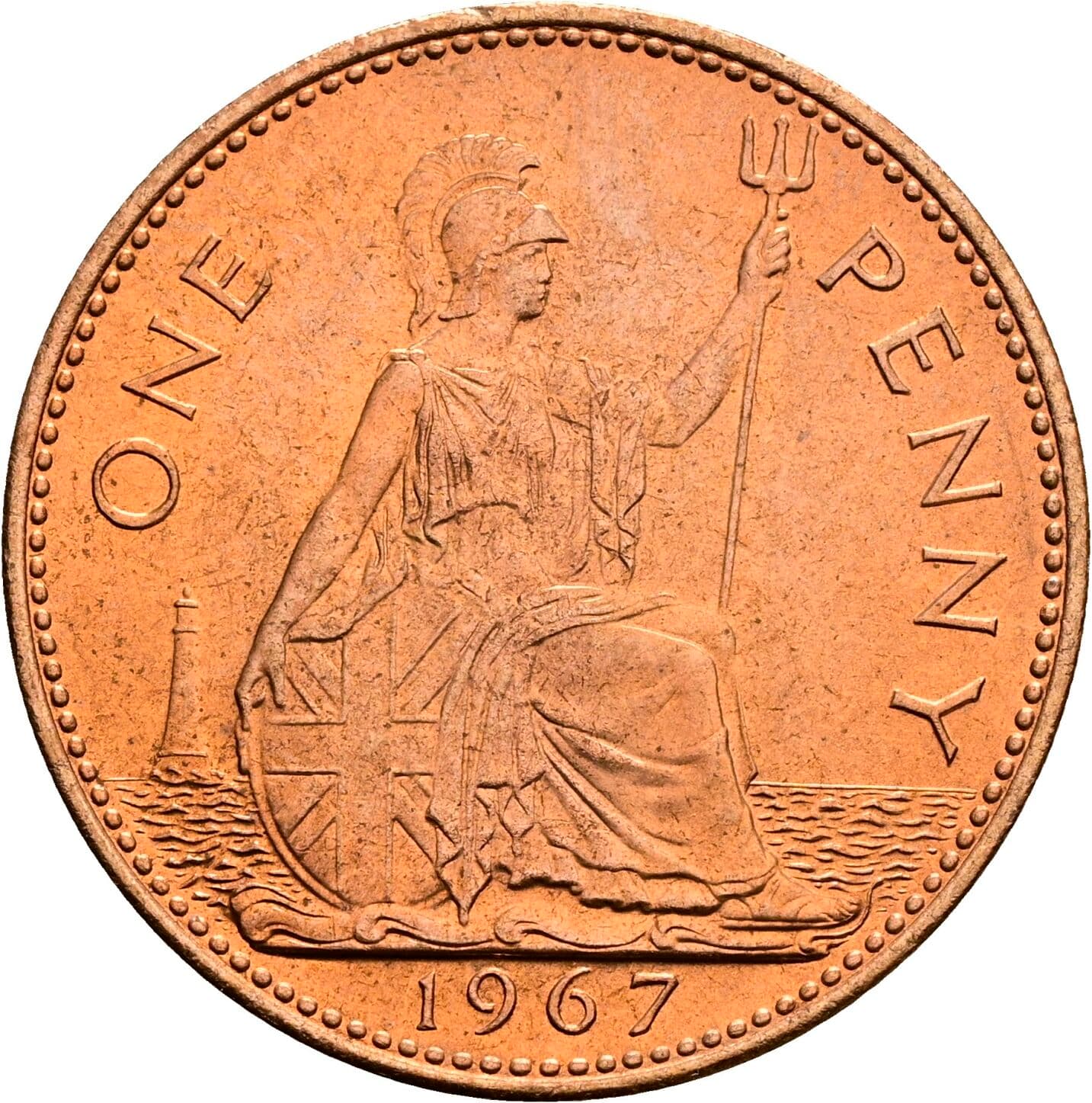 1 Penny Elisabeth II. 1952-2022 1967 – Rückseite