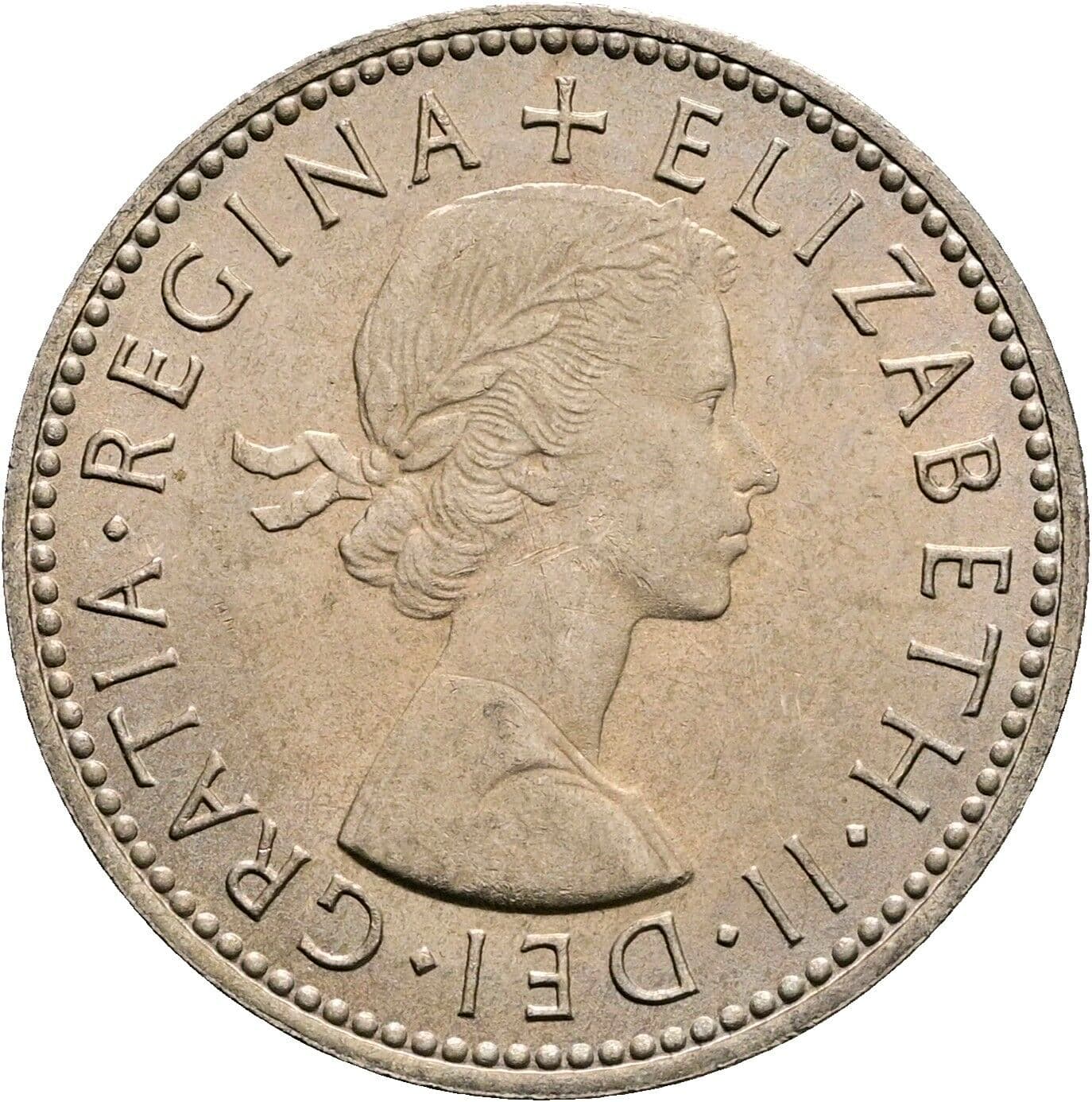 1 Shilling Elisabeth II. 1952-2022 1966 – Vorderseite