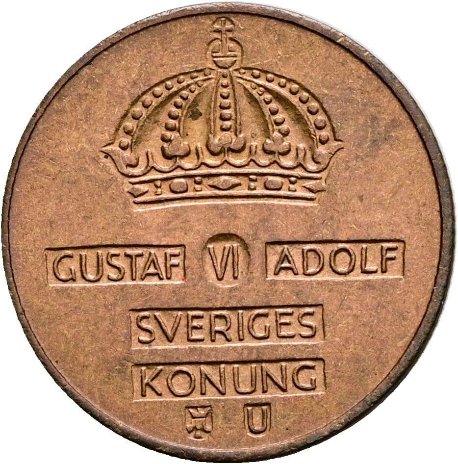 1 Öre Gustav VI. Adolf (1950-1973) 1968 – Rückseite