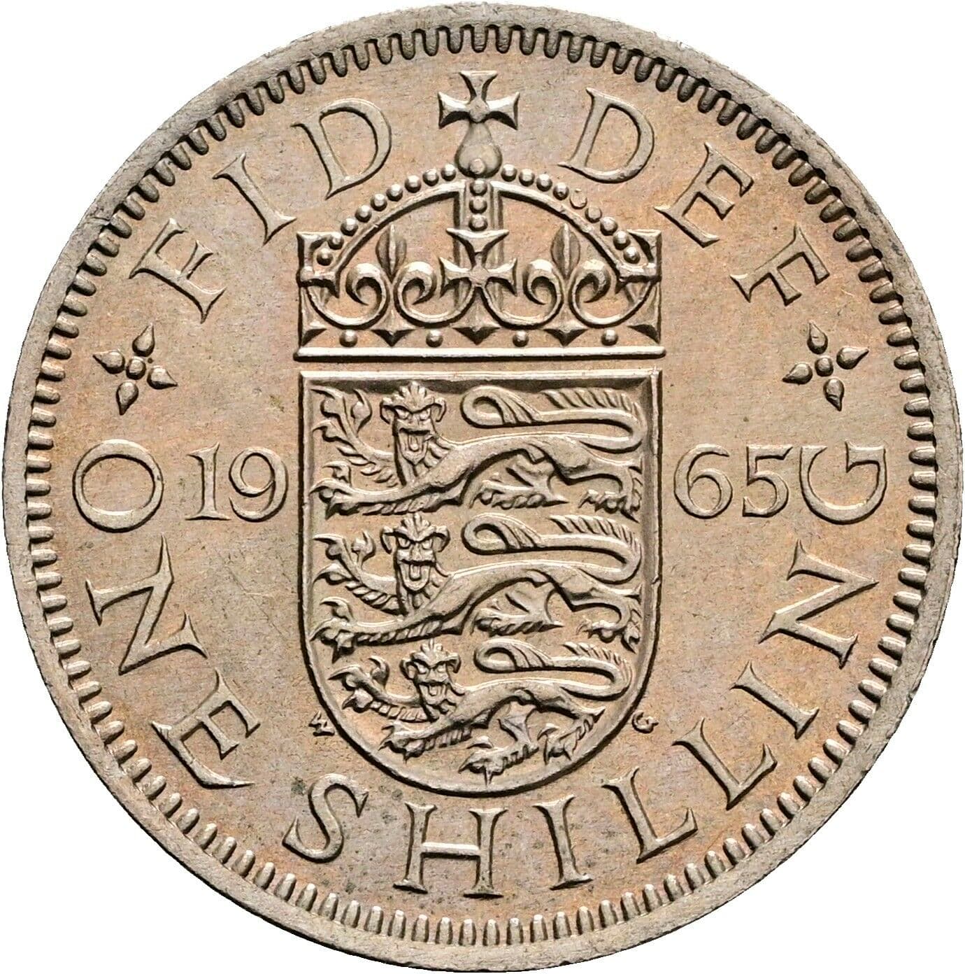 1 Shilling Elisabeth II. 1952-2022 1965 – Rückseite