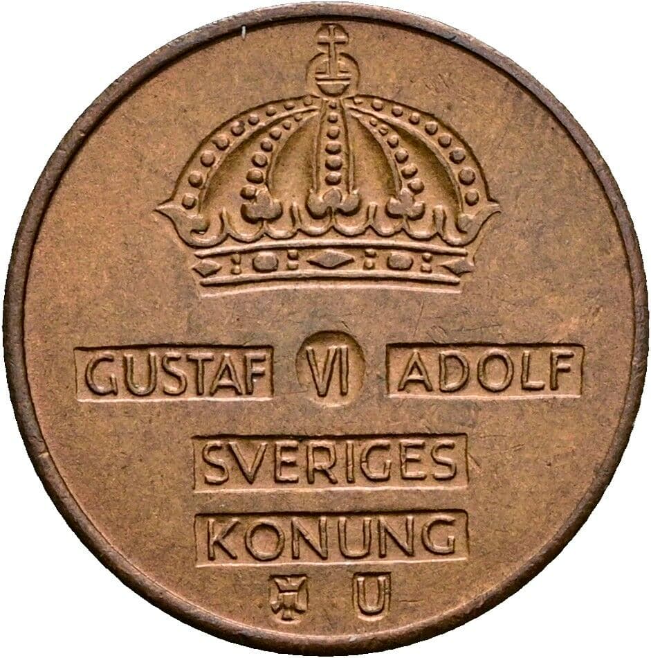 1 Öre Gustav VI. Adolf (1950-1973) 1967 – Rückseite