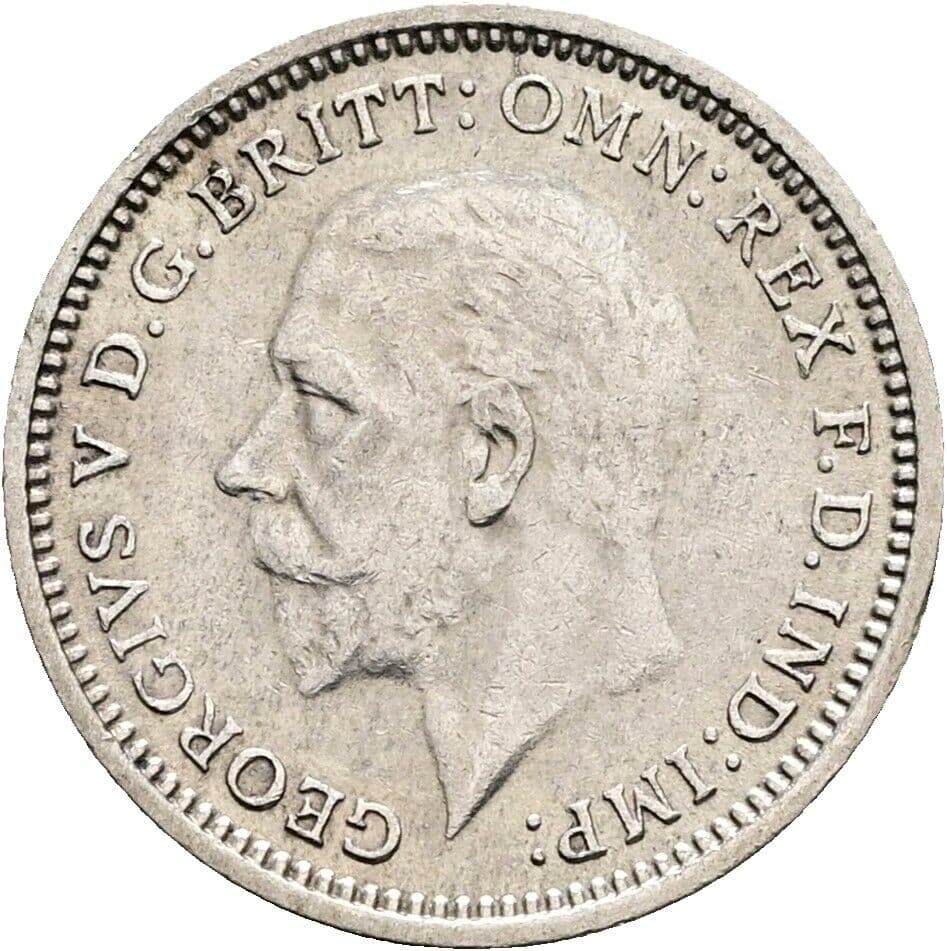 3 Pence Georg V. (1910-1936) 1936 – Vorderseite