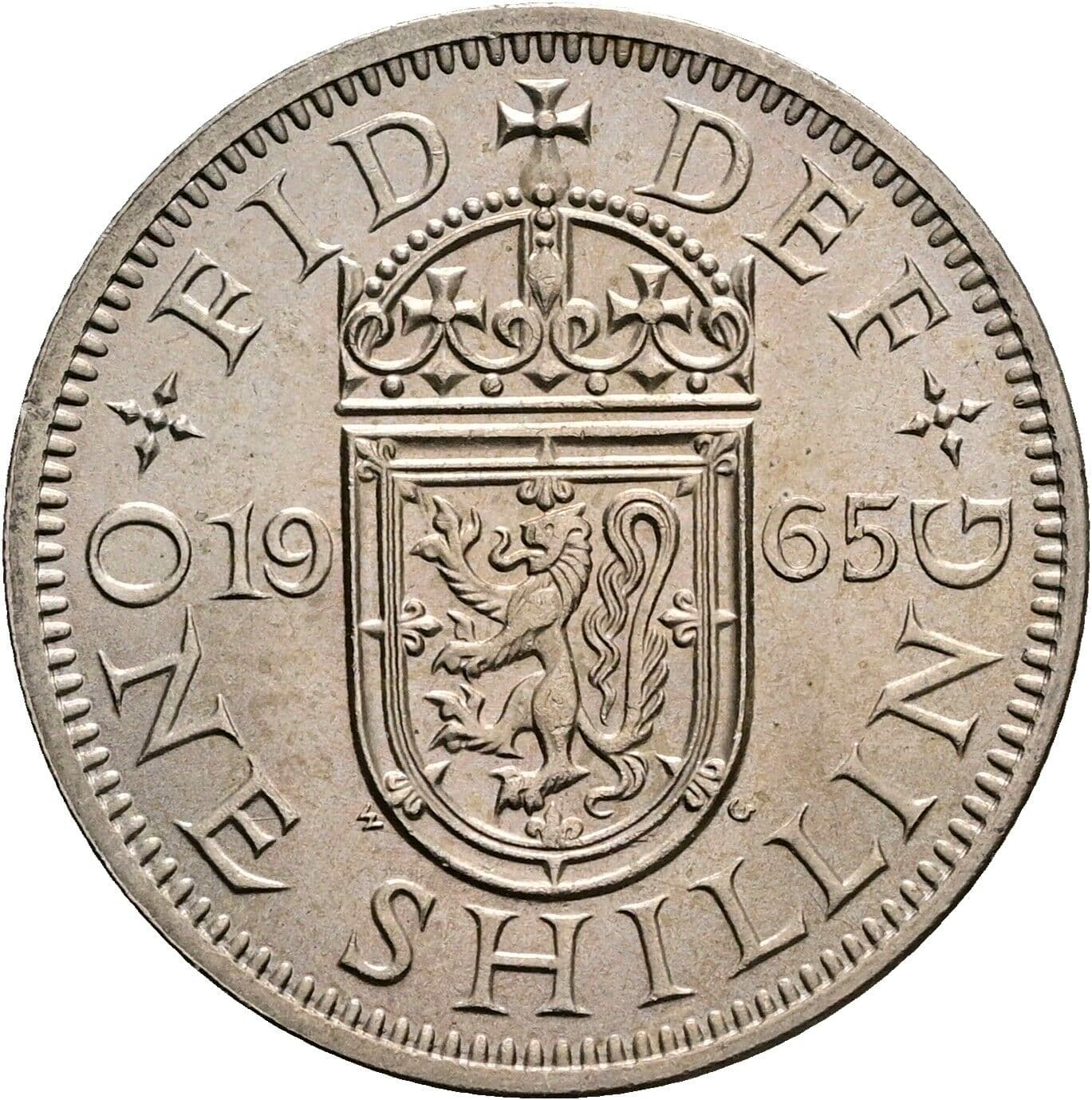 1 Shilling Elisabeth II. 1952-2022 1965 – Rückseite