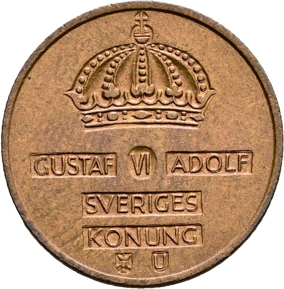 1 Öre Gustav VI. Adolf (1950-1973) 1971 – Rückseite