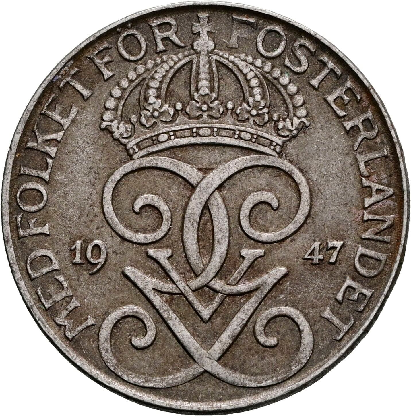 5 Öre Gustav V. (1907-1950) 1947 – Rückseite