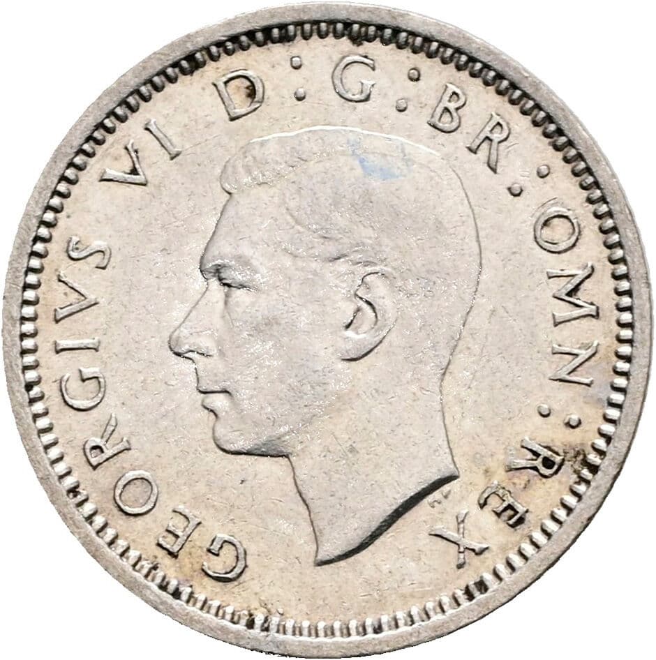 3 Pence Georg VI. (1936-1952) 1940 – Vorderseite
