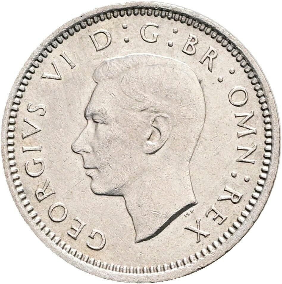 3 Pence Georg VI. (1936-1952) 1940 – Vorderseite