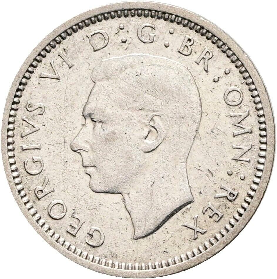 3 Pence George VI. 1936-1952 1938 – Vorderseite