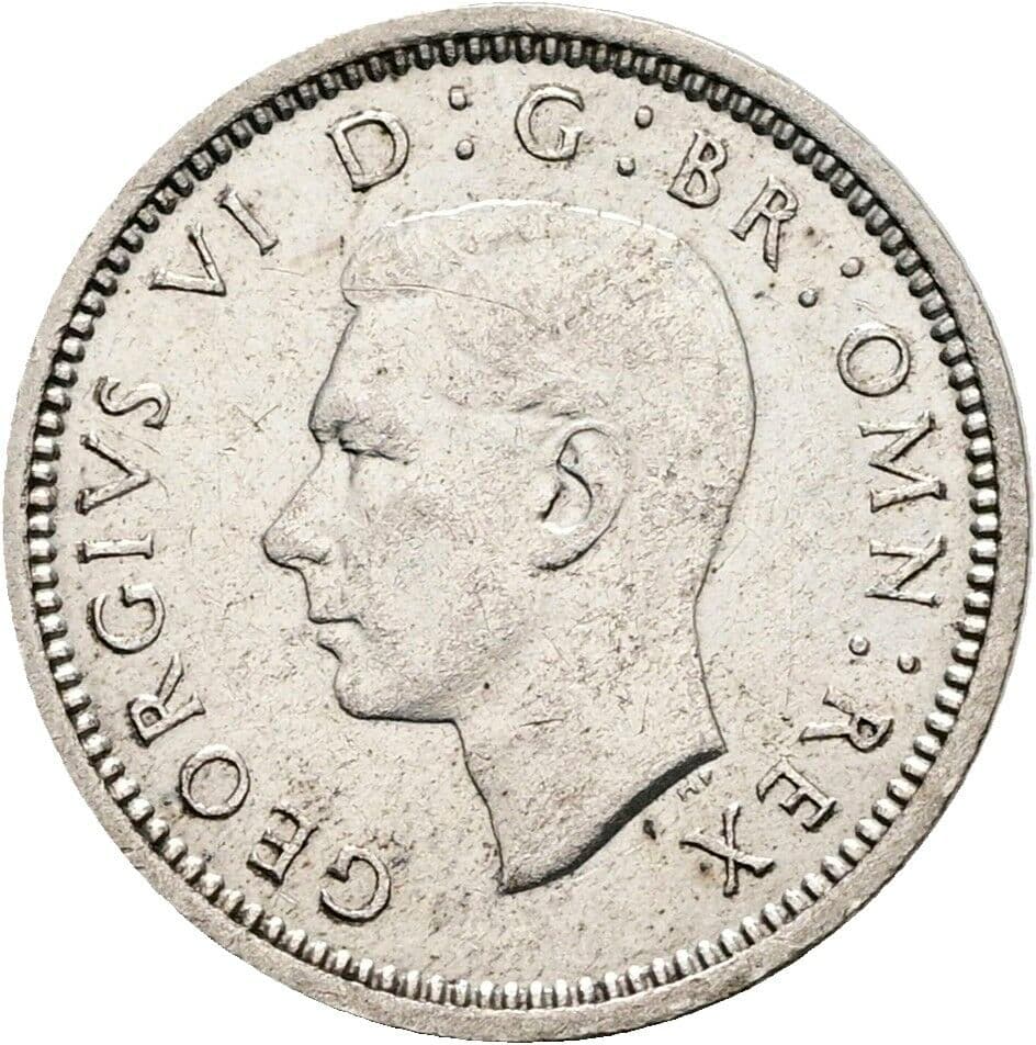 3 Pence George VI. 1936-1952 1938 – Vorderseite