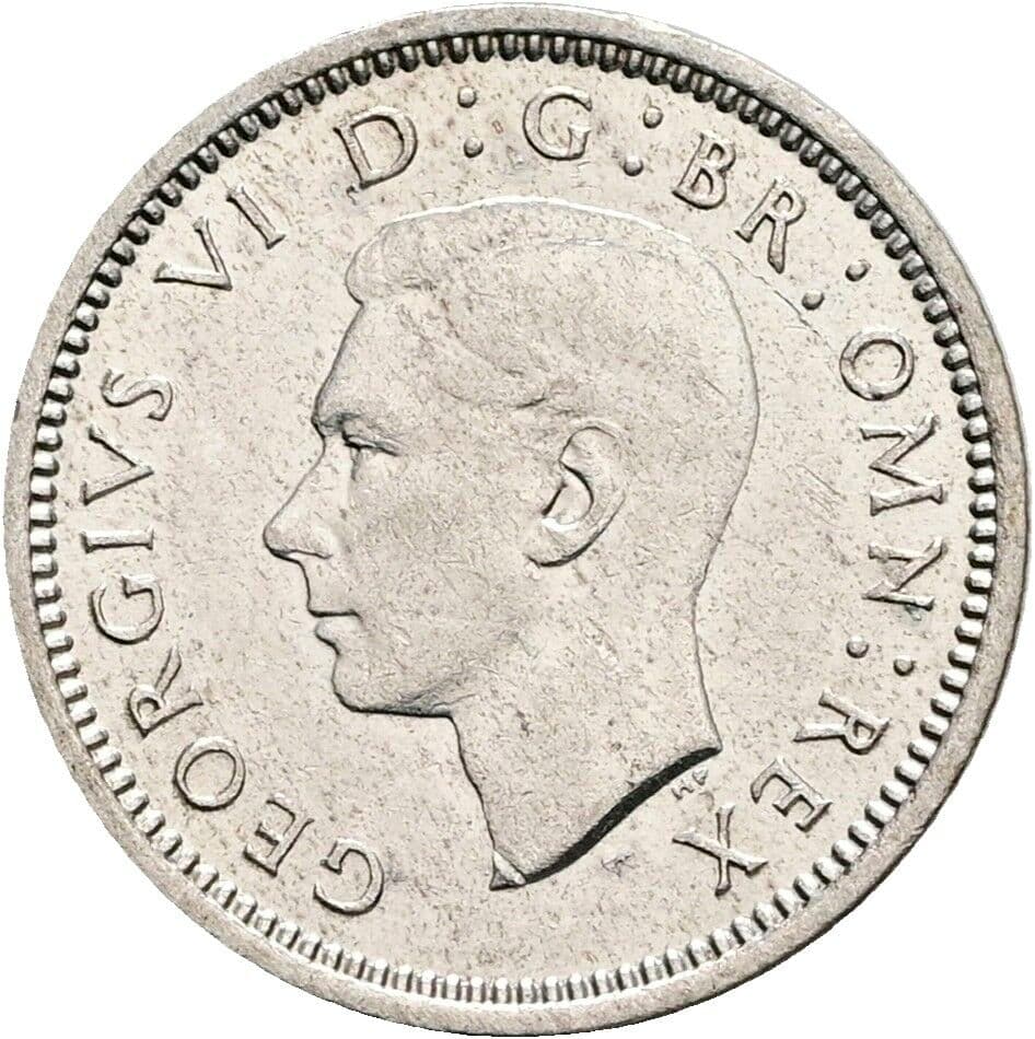 3 Pence Georg VI. (1936-1952) 1937 – Vorderseite