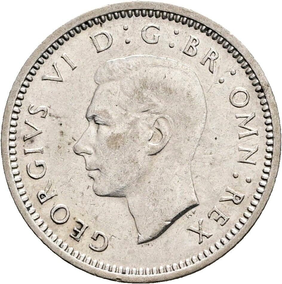 3 Pence Georg VI. (1936-1952) 1937 – Vorderseite