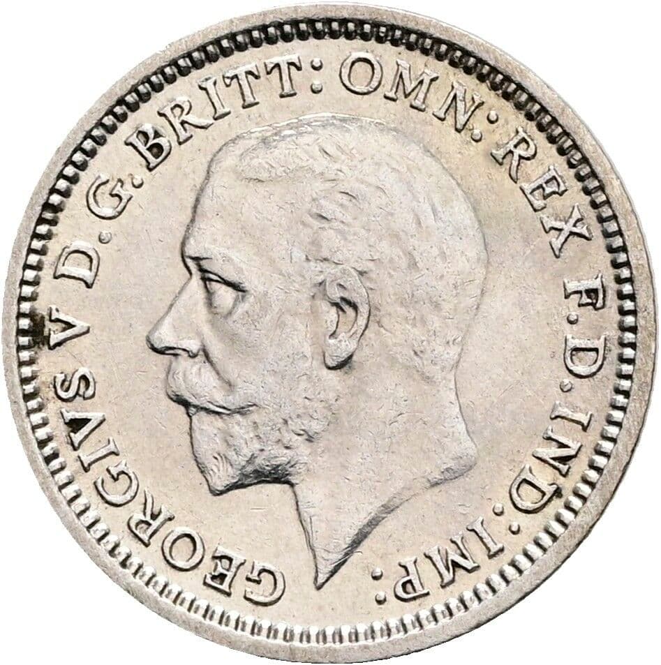 3 Pence Georg V. (1910-1936) 1935 – Vorderseite