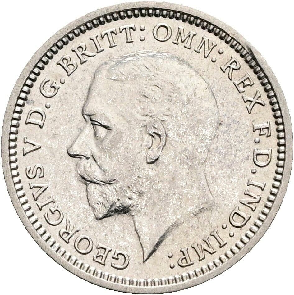 3 Pence Georg V. (1910-1936) 1935 – Vorderseite