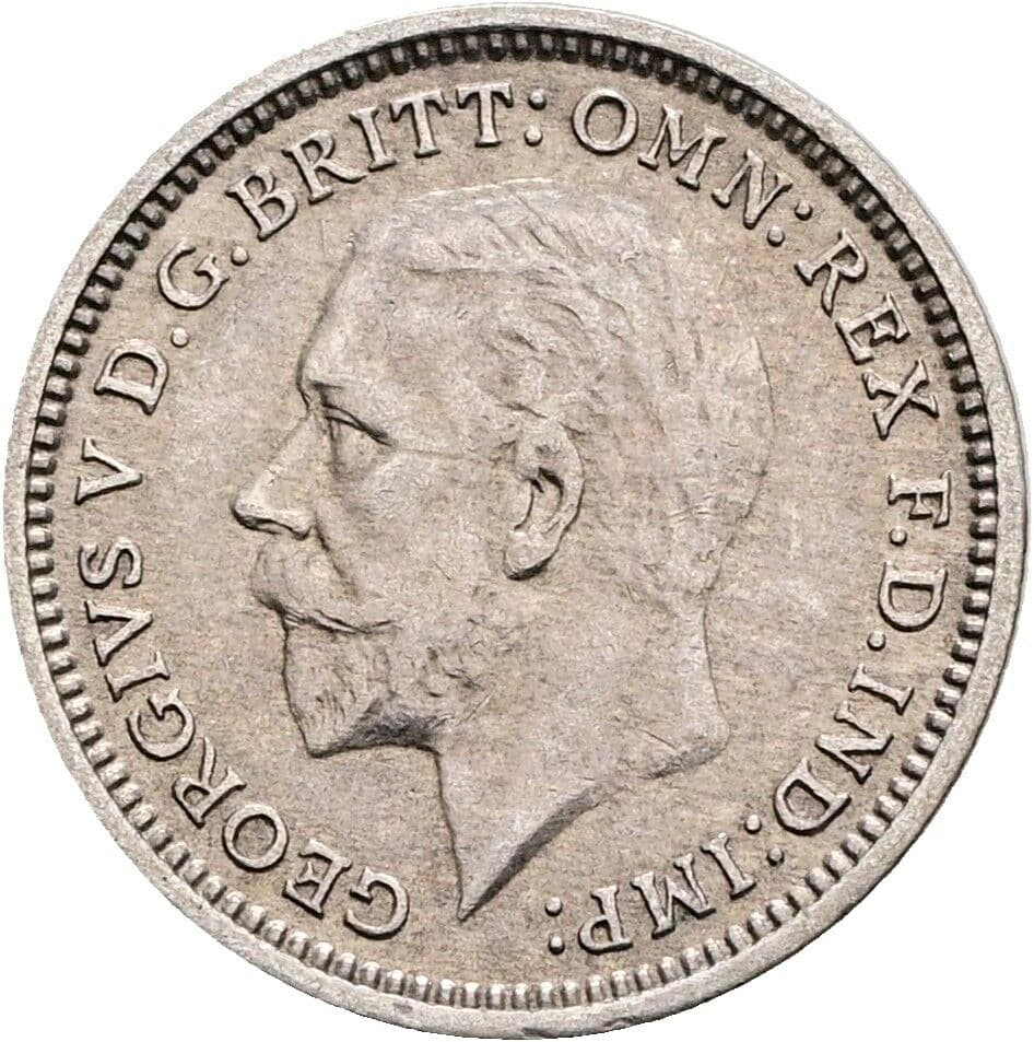 3 Pence Georg V. (1910-1936) 1935 – Vorderseite