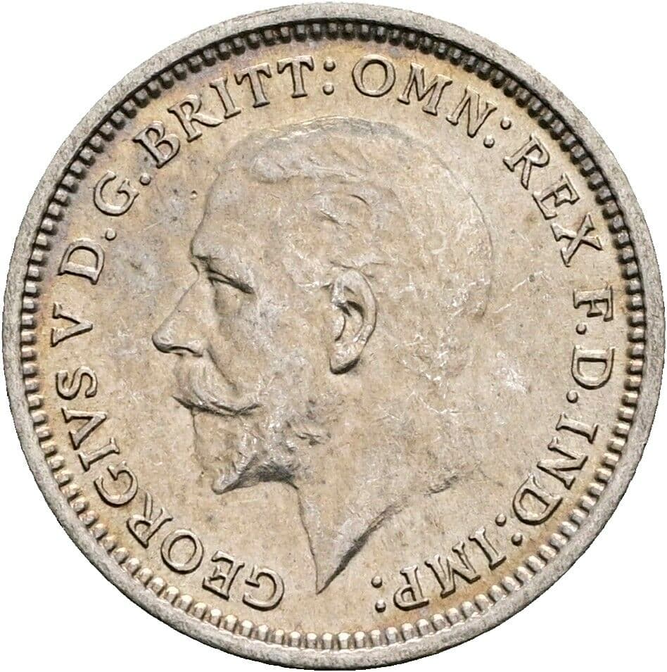 3 Pence Georg V. (1910-1936) 1936 – Vorderseite