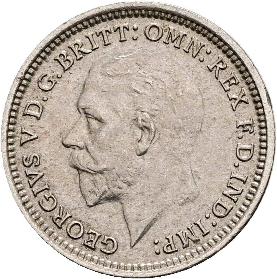 3 Pence Georg V. (1910-1936) 1935 – Vorderseite