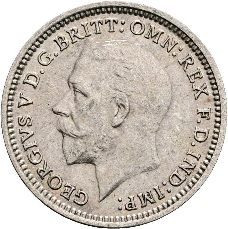 3 Pence Georg V. (1910-1936) 1935 – Vorderseite