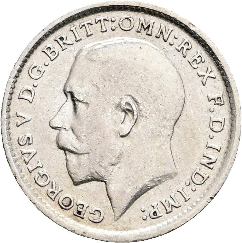 3 Pence Georg V. (1910-1936) 1912 – Vorderseite