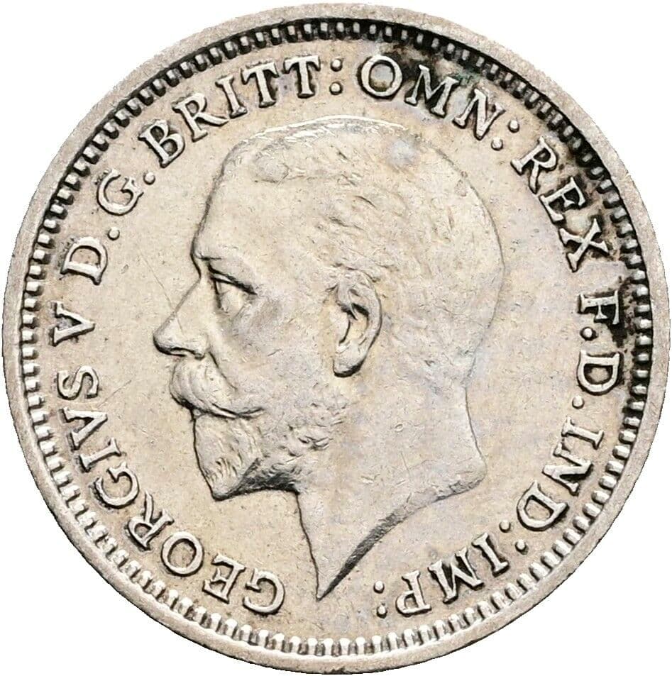 3 Pence Georg V. (1910-1936) 1935 – Vorderseite