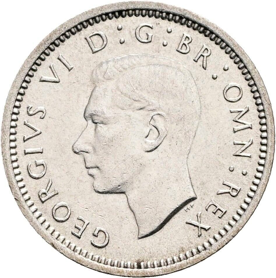 3 Pence Georg VI. (1936-1952) 1937 – Vorderseite