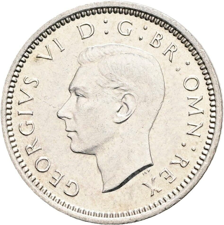 3 Pence Georg VI. (1936-1952) 1940 – Vorderseite