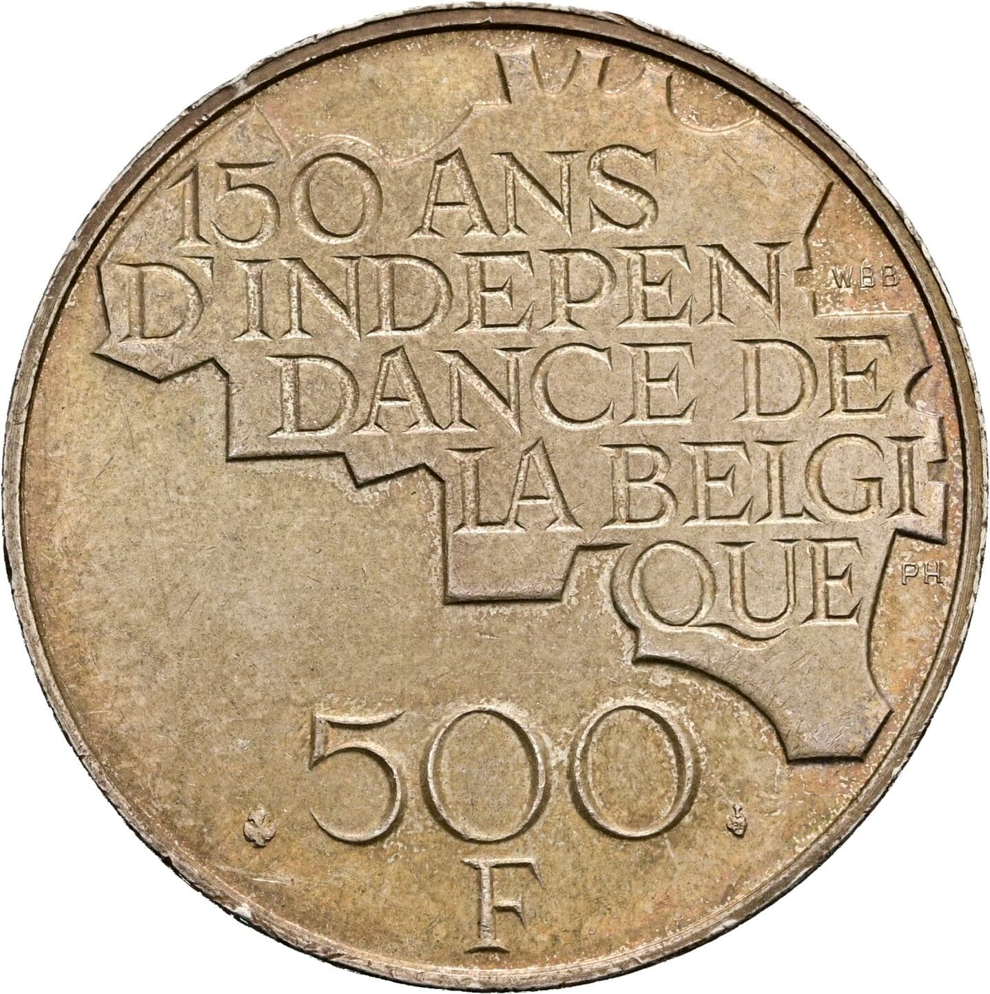 500 Francs Baudouin I. (1951-1993) 1980 – Rückseite