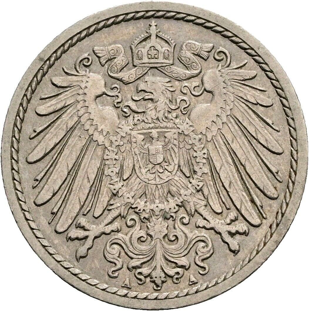 5 Pfennig 1911 A – Rückseite