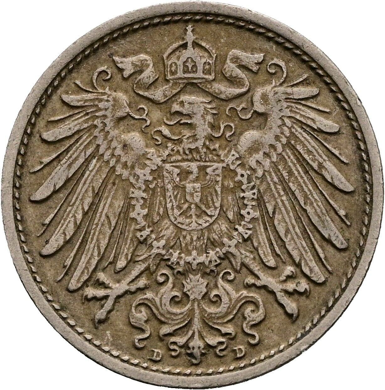 10 Pfennig 1915 D – Rückseite