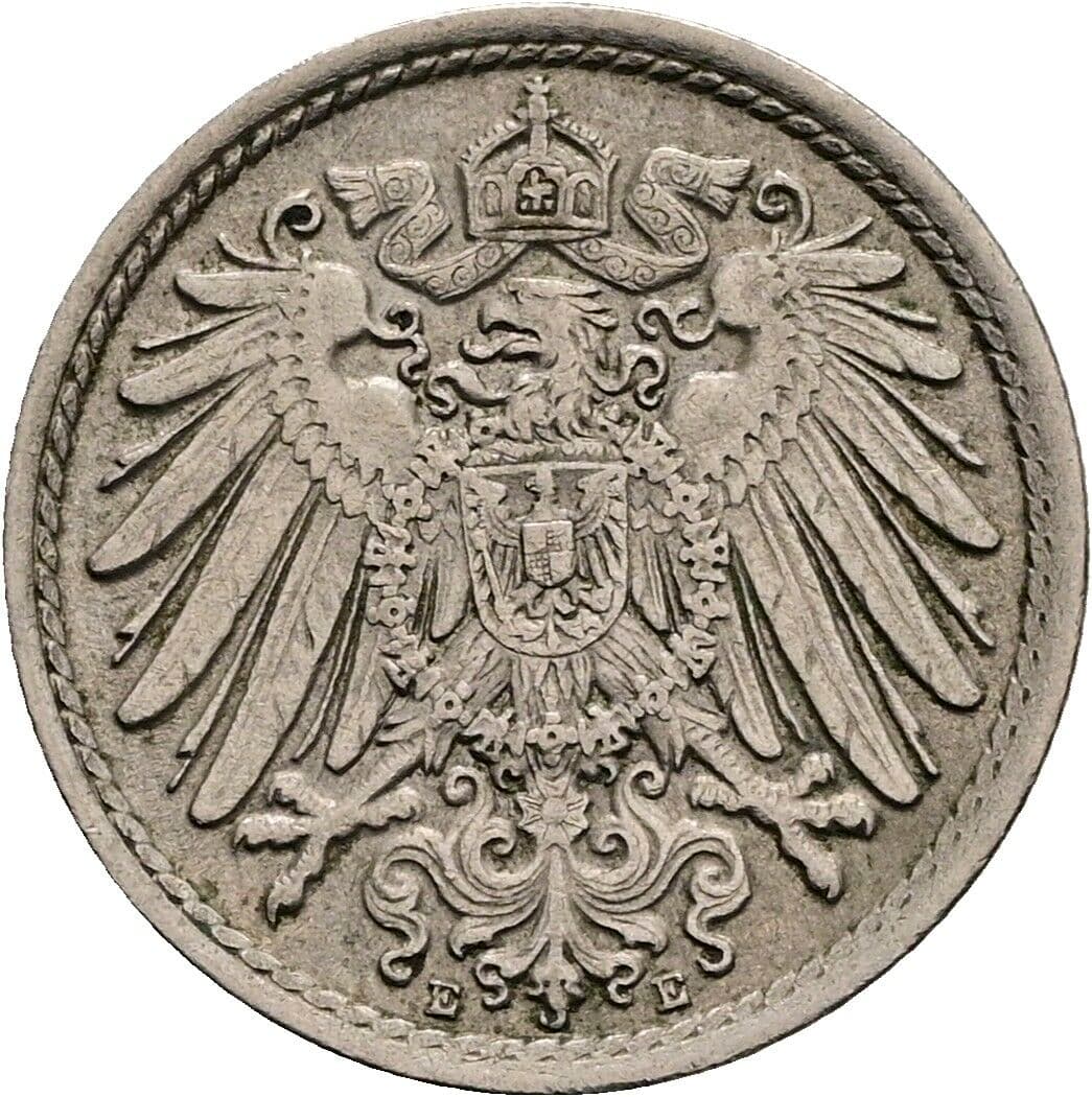 5 Pfennig 1914 E – Rückseite