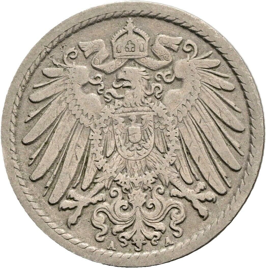 5 Pfennig 1906 A – Rückseite